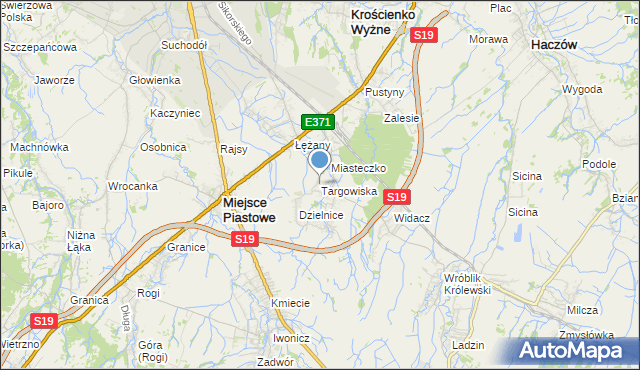 mapa Targowiska, Targowiska na mapie Targeo